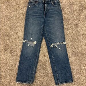Abercrombie & Fitch Dark Blue Straight Leg Jeans